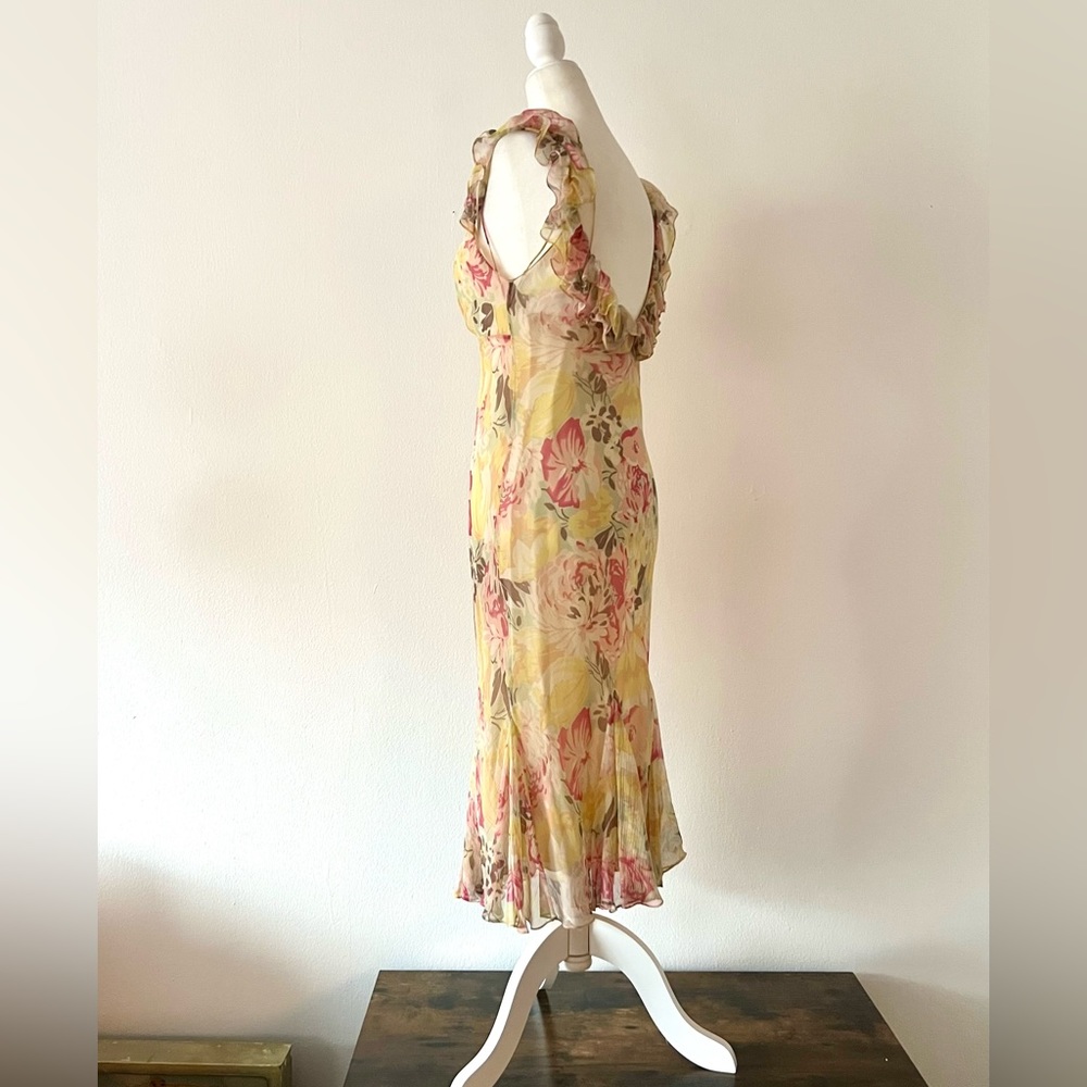 Vintage in mint condition Ralph Lauren purple label 100% silk dress Y2K size 8 - Picture 4 of 8